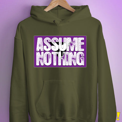 Assume Nothing Lesbian Labrys Pride Flag Hoodie - Army